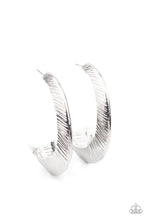 Load image into Gallery viewer, Paparazzi's I Double FLARE You - Silver hoop earrings
