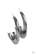 Load image into Gallery viewer, Paparazzi's I Double FLARE You - Black hoop earrings
