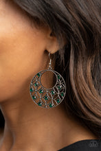 Load image into Gallery viewer, Paparazzi's Garden Garnish - Green hoop earrings
