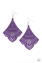Load image into Gallery viewer, Paparazzi's Eastern Escape - Purple Wood earrings

