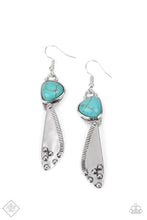 Load image into Gallery viewer, Paparazzi's Going-Green Goddess - Blue earrings (Fashion Fix)
