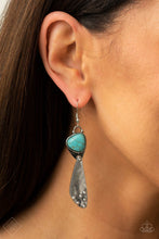 Load image into Gallery viewer, Paparazzi's Going-Green Goddess - Blue earrings (Fashion Fix)
