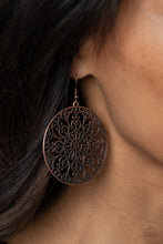 Load image into Gallery viewer, Paparazzi's Make A MANDALA Out of You - Copper hoop earrings
