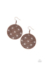 Load image into Gallery viewer, Paparazzi's Metallic Mosaic - Copper hoop earrings
