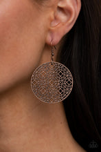 Load image into Gallery viewer, Paparazzi's Metallic Mosaic - Copper hoop earrings
