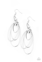Load image into Gallery viewer, Paparazzi's OVAL The Moon - Silver earrings
