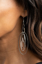 Load image into Gallery viewer, Paparazzi's OVAL The Moon - Silver earrings
