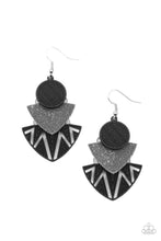 Load image into Gallery viewer, Paparazzi's Jurassic Juxtaposition - Black earrings
