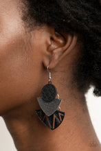 Load image into Gallery viewer, Paparazzi's Jurassic Juxtaposition - Black earrings
