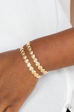 Load image into Gallery viewer, Paparazzi's On The Spot Shimmer - Gold bracelet
