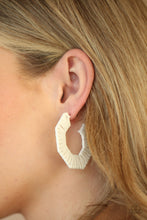 Load image into Gallery viewer, Paparazzi's Fabulously Fiesta - White hoop earrings
