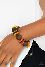Load image into Gallery viewer, Paparazzi's Bermuda Boardwalk - Multi Wood bracelet
