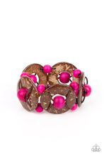 Load image into Gallery viewer, Paparazzi's Island Adventure - Pink Wood bracelet

