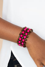 Load image into Gallery viewer, Paparazzi's Tahiti Tourist - Pink Wood bracelet
