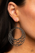 Load image into Gallery viewer, Paparazzi's Urban LineUp - Black Hoop earrings
