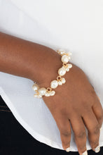 Load image into Gallery viewer, Paparazzi's Imperfectly Perfect - Gold Pearl bracelet
