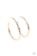 Load image into Gallery viewer, Paparazzi's Borderline Brilliance - Gold hoop earrings
