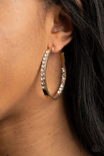 Load image into Gallery viewer, Paparazzi's Borderline Brilliance - Gold hoop earrings
