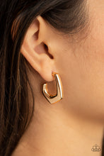 Load image into Gallery viewer, Paparazzi's On The Hook - Gold hoop earrings
