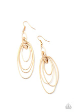 Load image into Gallery viewer, Paparazzi's OVAL the Moon - Gold earrings
