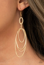 Load image into Gallery viewer, Paparazzi's OVAL the Moon - Gold earrings
