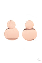 Load image into Gallery viewer, Paparazzi's Here Today, GONG Tomorrow - Copper earrings
