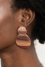 Load image into Gallery viewer, Paparazzi's Here Today, GONG Tomorrow - Copper earrings
