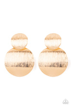 Load image into Gallery viewer, Paparazzi's Here Today, GONG Tomorrow - Gold earrings
