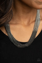 Load image into Gallery viewer, Paparazzi's Metallic Merger - Black necklace
