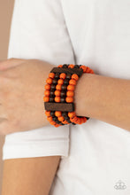 Load image into Gallery viewer, Paparazzi's Caribbean Catwalk - Orange Wood bracelet
