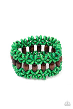 Load image into Gallery viewer, Paparazzi's Bali Beach Retreat - Green Wood bracelet
