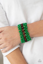 Load image into Gallery viewer, Paparazzi's Bali Beach Retreat - Green Wood bracelet

