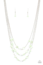 Load image into Gallery viewer, Paparazzi's Let the Record GLOW - Green Pearl necklace
