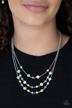 Load image into Gallery viewer, Paparazzi's Let the Record GLOW - Green Pearl necklace
