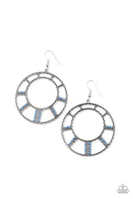 Load image into Gallery viewer, Paparazzi's Fleek Fortress - Blue hoop earrings
