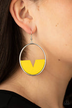 Load image into Gallery viewer, Paparazzi's Island Breeze - Yellow Wood hoop earrings
