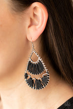 Load image into Gallery viewer, Paparazzi's Samba Scene - Black earrings
