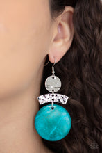 Load image into Gallery viewer, Paparazzi's Diva Of My Domain - Blue Wood earrings

