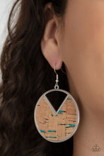 Load image into Gallery viewer, Paparazzi's Nod to Nature - Blue hoop earrings
