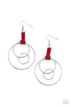 Load image into Gallery viewer, Paparazzi's Fearless Fusion - Red earrings
