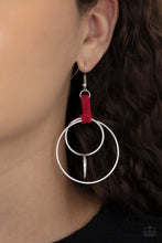 Load image into Gallery viewer, Paparazzi's Fearless Fusion - Red earrings
