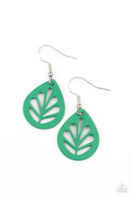 Load image into Gallery viewer, Paparazzi's LEAF Yourself Wide Open - Green earrings
