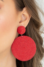 Load image into Gallery viewer, Paparazzi's Circulate the Room - Red earrings
