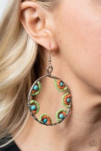 Load image into Gallery viewer, Paparazzi's Off the Rim - Multi Seed Bead hoop earrings
