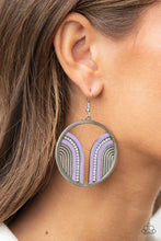 Load image into Gallery viewer, Paparazzi's Delightfully Deco - Purple Hoop earrings
