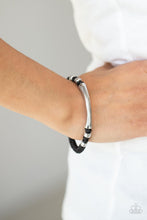 Load image into Gallery viewer, Paparazzi's Grounded In Grit - Black Urban Men bracelet
