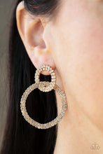 Load image into Gallery viewer, Paparazzi's Intensely Icy - Gold earrings
