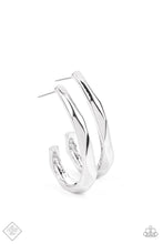Load image into Gallery viewer, Paparazzi's Made You HOOK - Silver Hoop earrings
