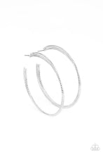 Load image into Gallery viewer, Paparazzi's Candescent Curves - Silver hoop earrings
