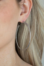 Load image into Gallery viewer, Paparazzi's Candescent Curves - Silver hoop earrings
